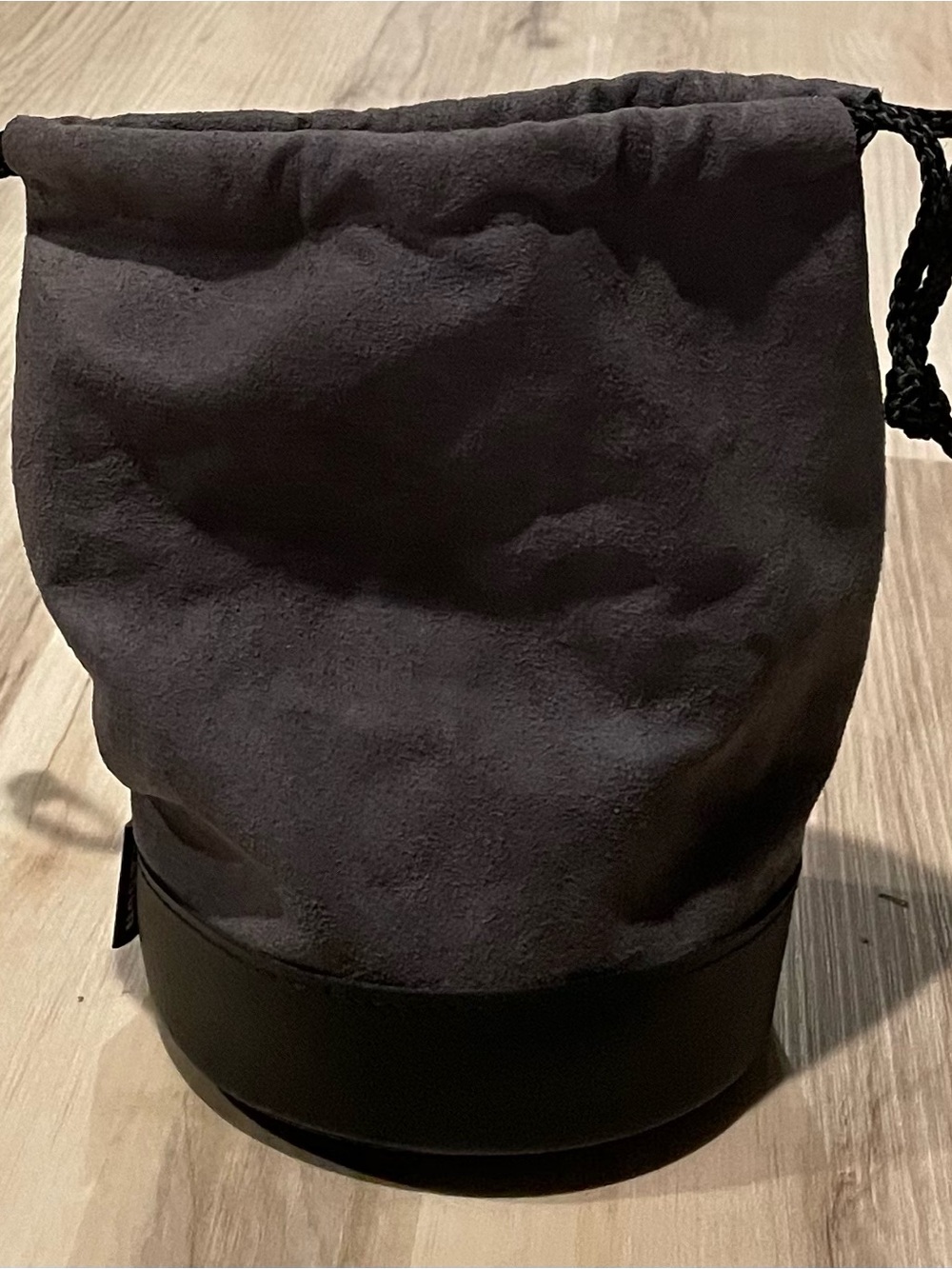 Canon LP1219 Padded Leather Lens Bag Case w/ Drawstring Pouch Black
